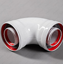 Колено коаксиальное алюминиевое 90 гр. d=60/100 мм (мама/мама) с доставкой в NAME